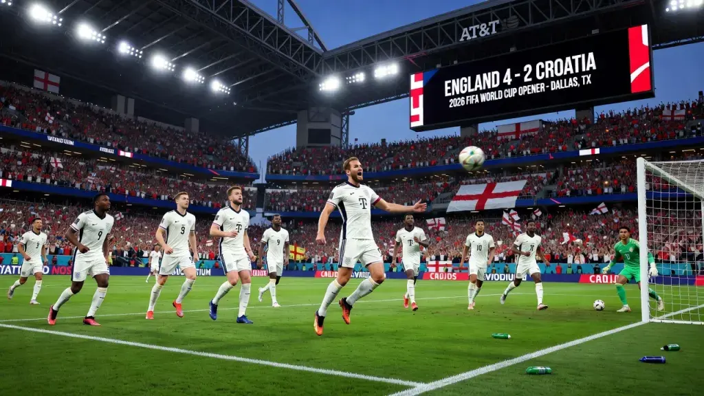 England Beat Croatia 4-2 to Launch 2026 World Cup Campaign in Dallas