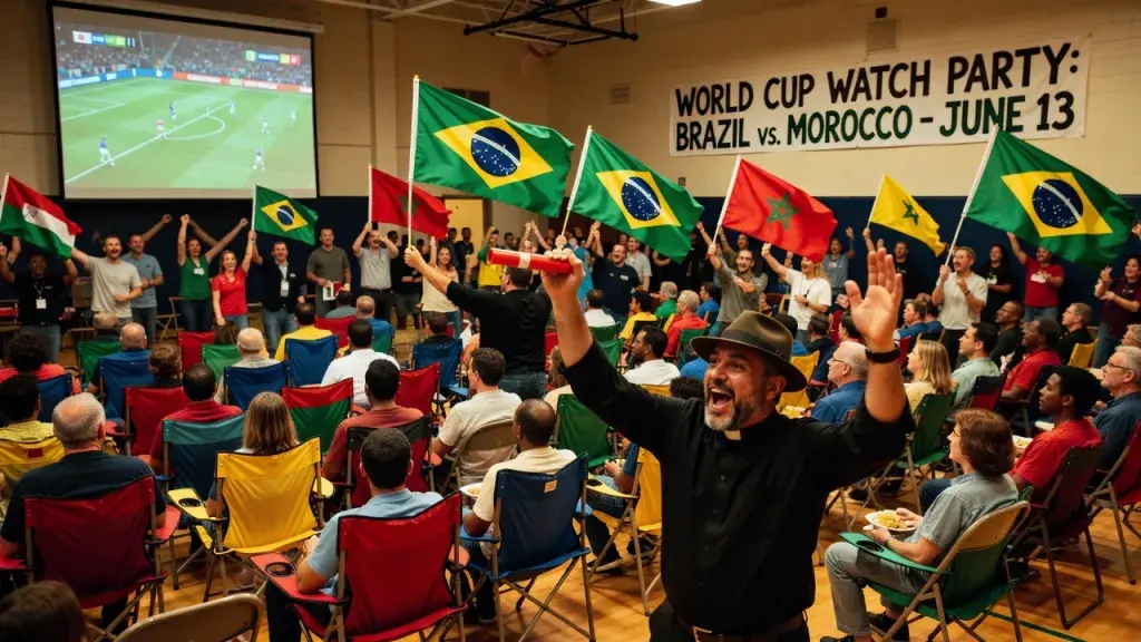 World Cup Watch Party Unites 29 Nations Inside a Georgia Church Gym