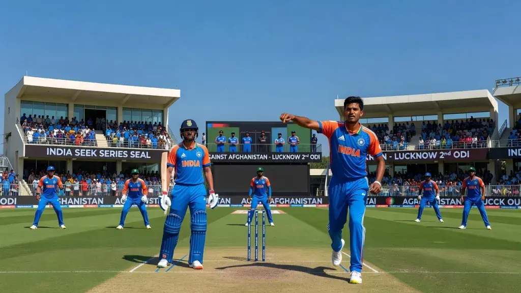 India Seek Series Seal Against Afghanistan in Lucknow Second ODI
