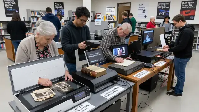 Library's SLAM Space Turns Old Memories Into Digital Files